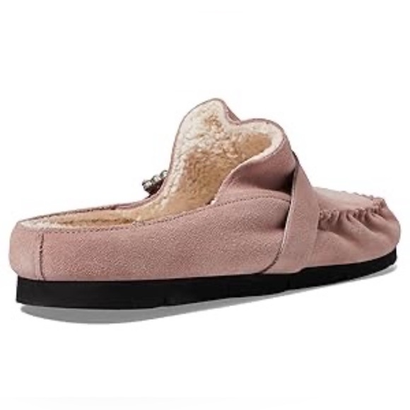 New Free People Shearling After Riding Mule Frost Pink Suede EU 36 US Women 6M - Picture 4 of 5